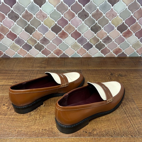 Womens Franco Sarto Alora Penny Loafer, Tobacco/White, Size 7.5M - Picture 4 of 8